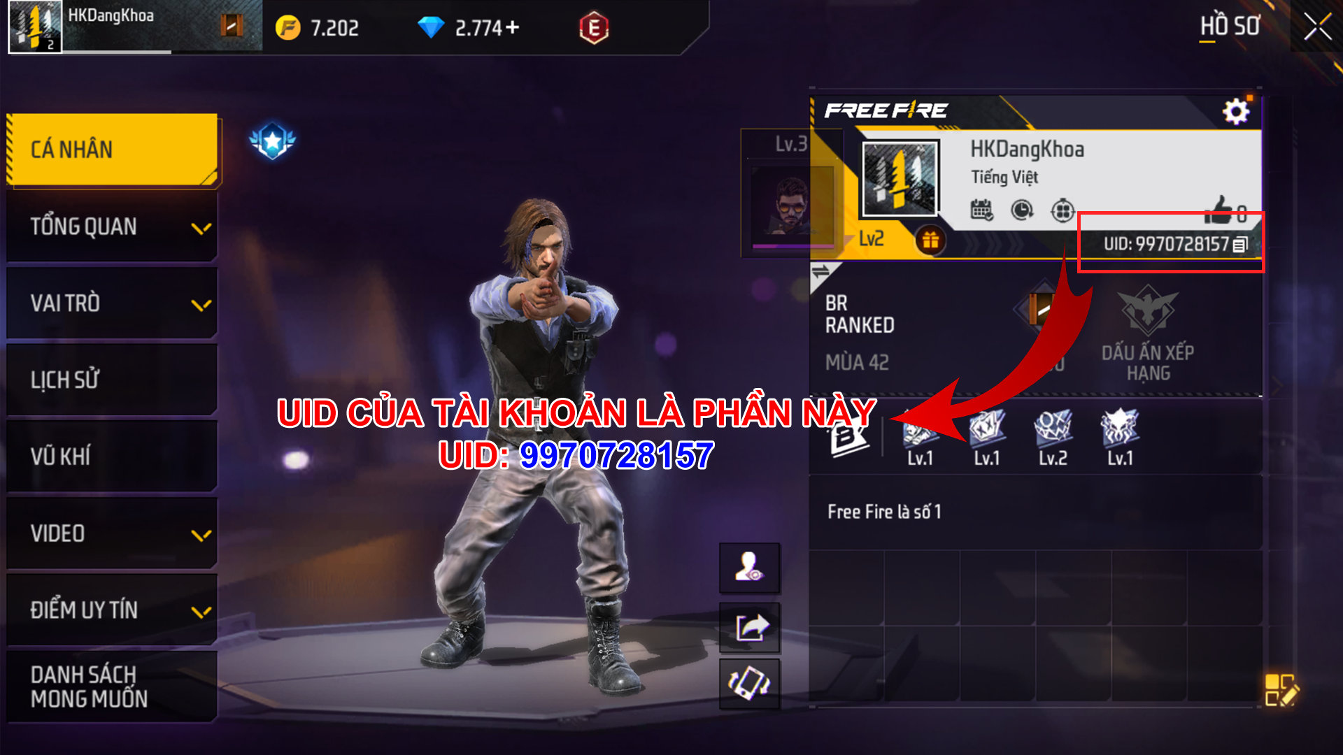 Hướng dẫn lấy UID